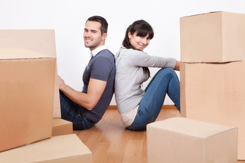 Prepared household and business items ready for short-term storage